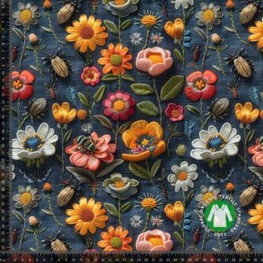 �kotex bomulds jersey, Embroidery Jeans