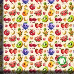 �kotex bomulds jersey, S�de frugter