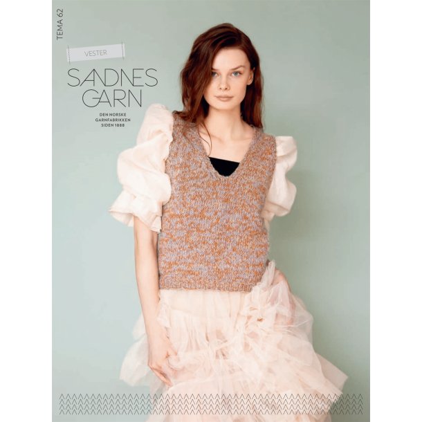 Tema h�fte Veste nr 62 fra Sandnes garn