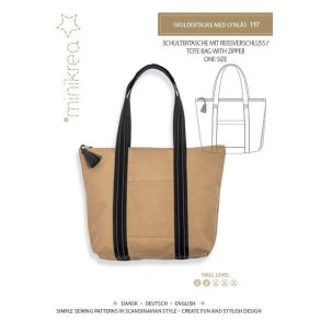 Skuldertaske med lynl�s One size