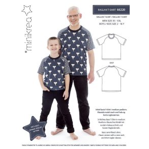 Raglan T-shirt 2-16 �r og XS-XXL