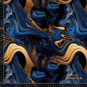 Bomulds jersey Navy/gold 