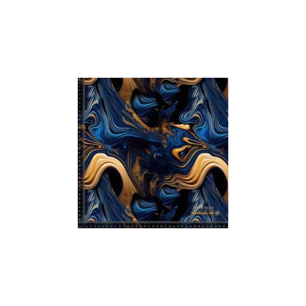 Bomulds jersey Navy/gold 