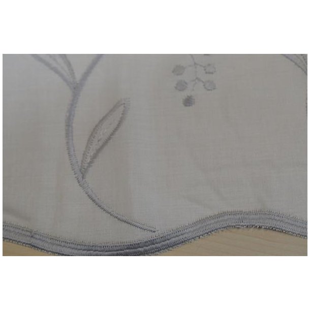 Cafegardin45  r�hvid/gr�lig broderi