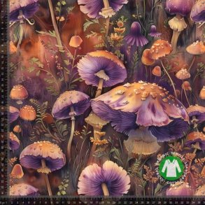 �kotex bomulds jersey, Purple Autum Shrooms