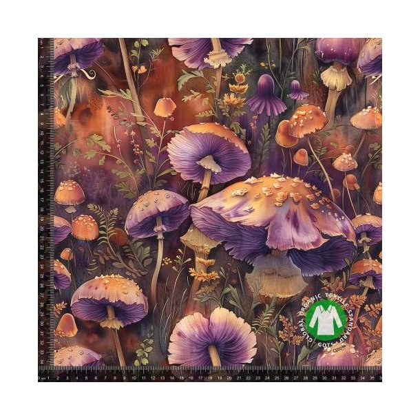 �kotex bomulds jersey, Purple Autum Shrooms