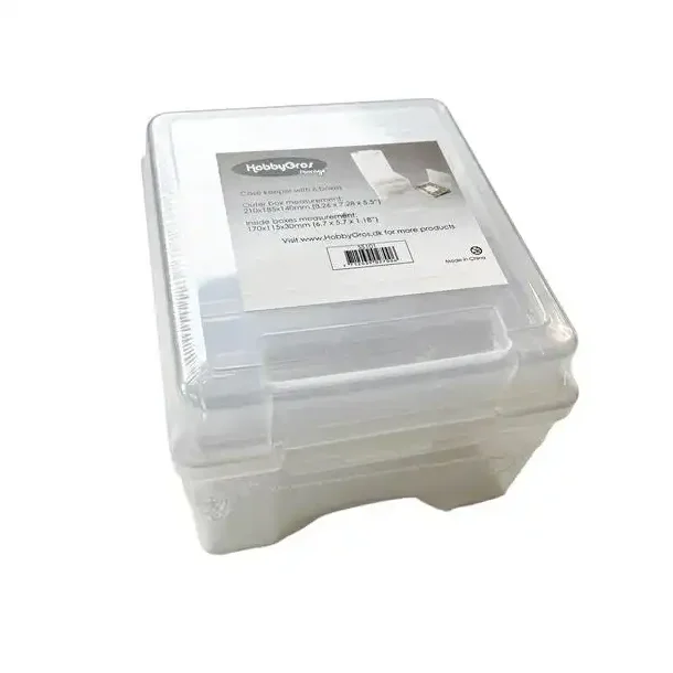 Plastic opbevarings Box m/ 6 sm� boxe 