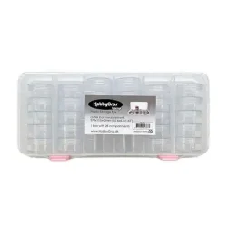 Plastic opbevarings box m/ sm� runde boxe