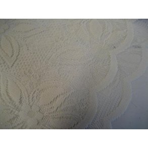 Blondegardin offwhite m/tungekant