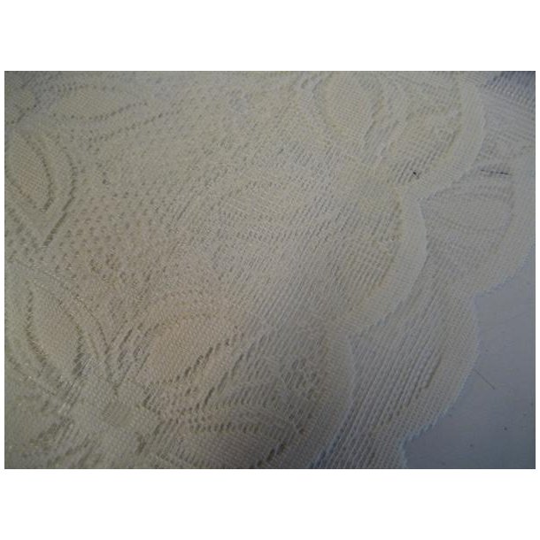 Blondegardin offwhite m/tungekant