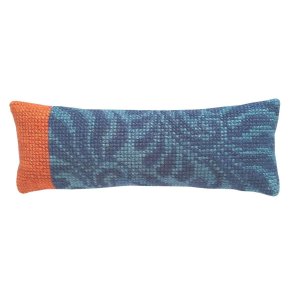 Henna, aflange n�lepude Bl�/orange