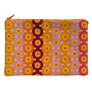 Cirkler p� stribe, orange Pung