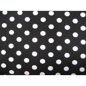 �kotex bomulds jersey Sort m/prikker