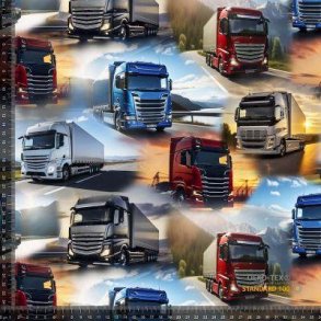 �kotex bomulds jersey m/Lastbiler