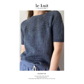 Peacock tee, Le knit opskrift