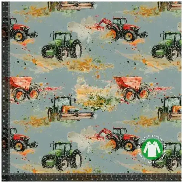 �kotex bomulds jersey Traktor, bl�