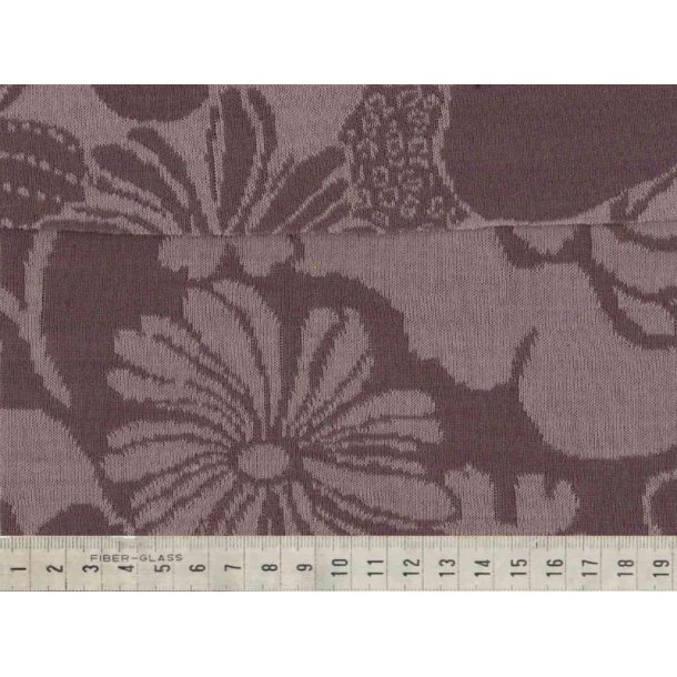 Wool Jacquard Big Flowers Rose